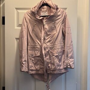 Chic Pink Hooded Utility Jacket
